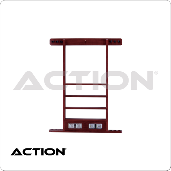 Score Counter Deluxe 6 Cue Wall Rack - Wine